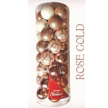 40 Bolas De Natal 5cm Sortidas Master Christmas Vermelha/rose