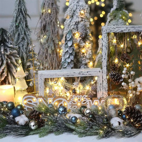 64 Peças Decoração De Natal Bolas Ouro Azul